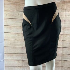 The Limited Black Skirt with Cappuccino stripe